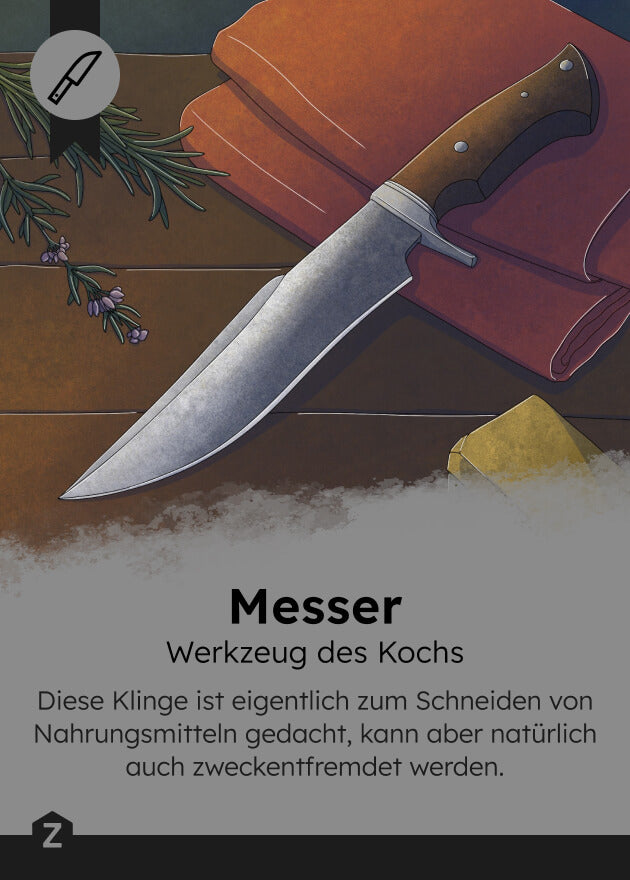 Zyronia PnP Spielkarte Messer 0601 Vorderseite - Kartoffelkind