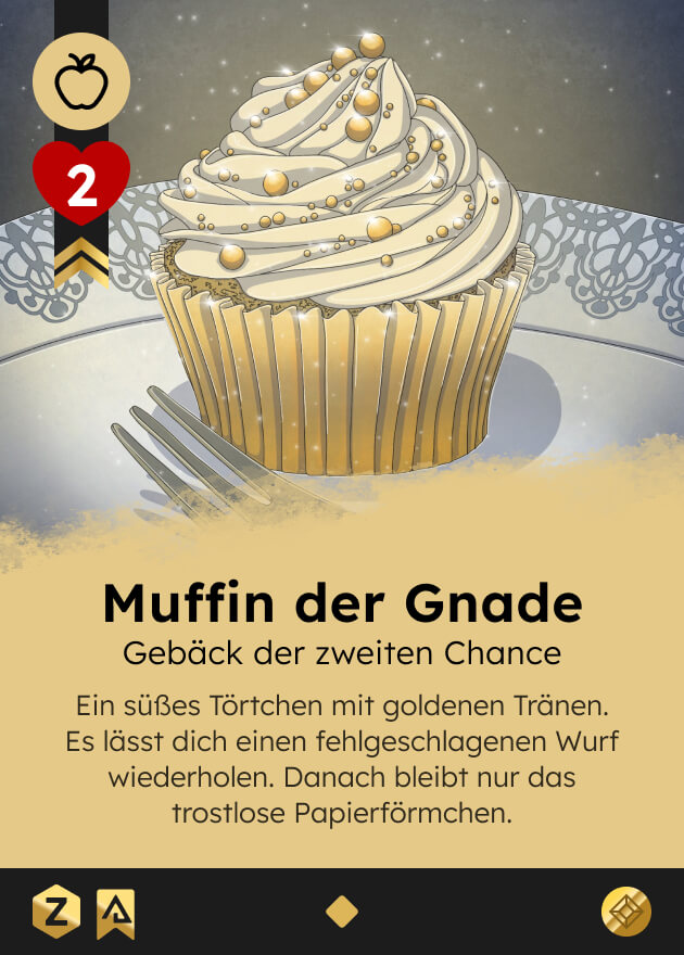 Zyronia PnP Spielkarte Muffin der Gnade 1004 Vorderseite - Kartoffelkind