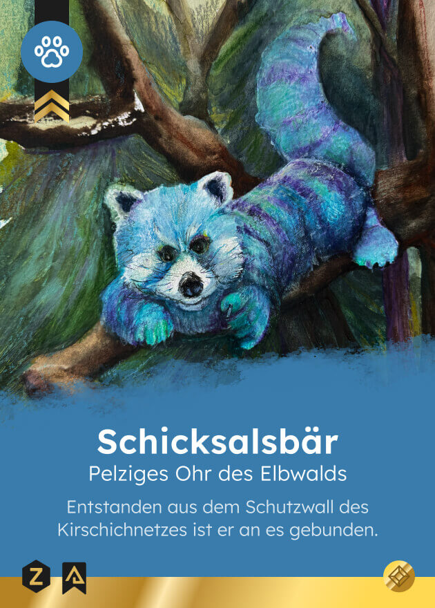 Zyronia PnP Spielkarte Schicksalsbär 1408 Vorderseite - Beate Graßhoff