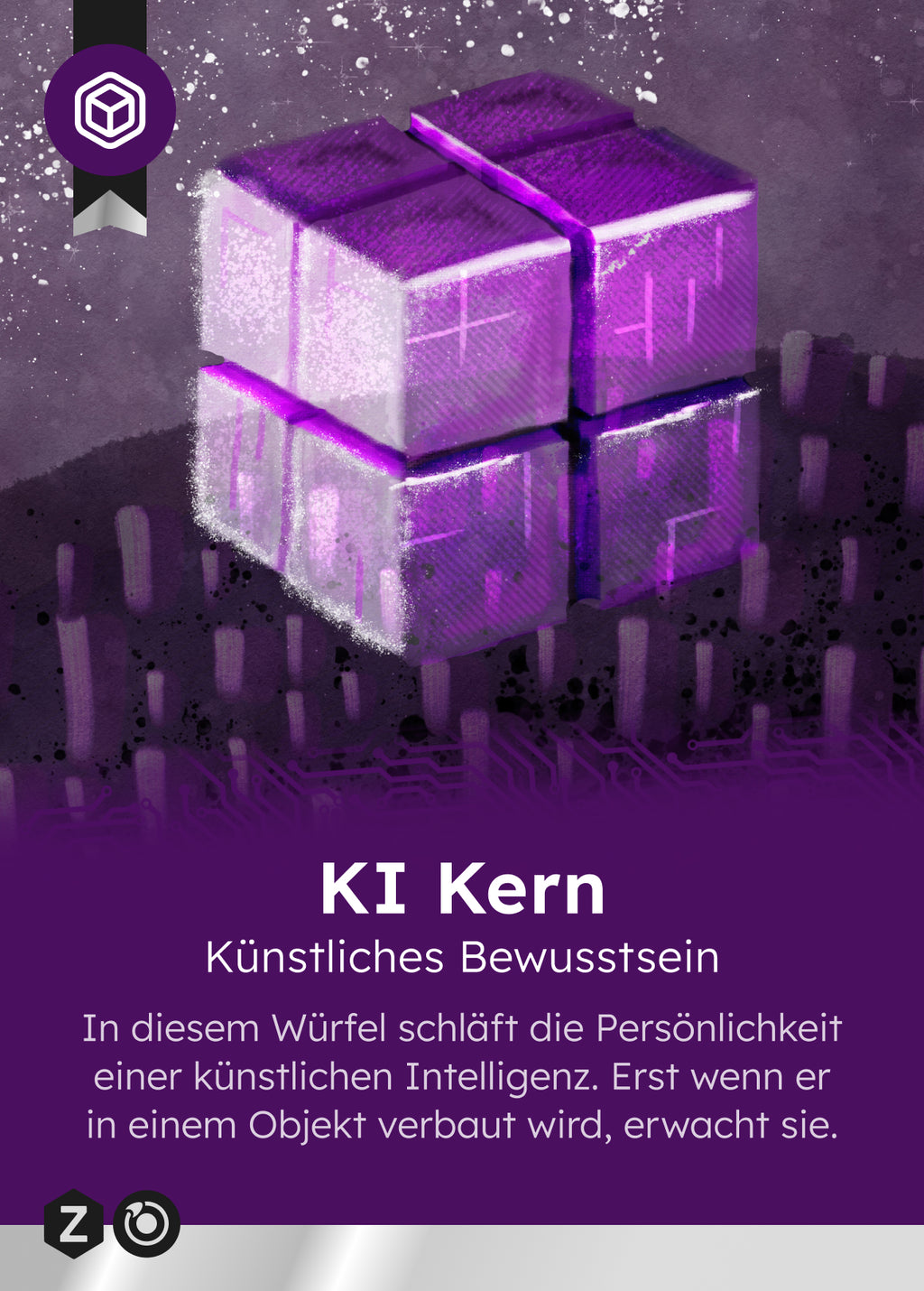 Zyronia PnP TabletopRPG Spielkarten Vorderseite KI Kern