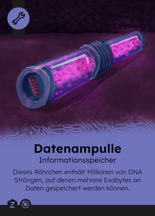 Zyronia PnP TabletopRPG Spielkarten Vorderseite 2200 Datenampulle