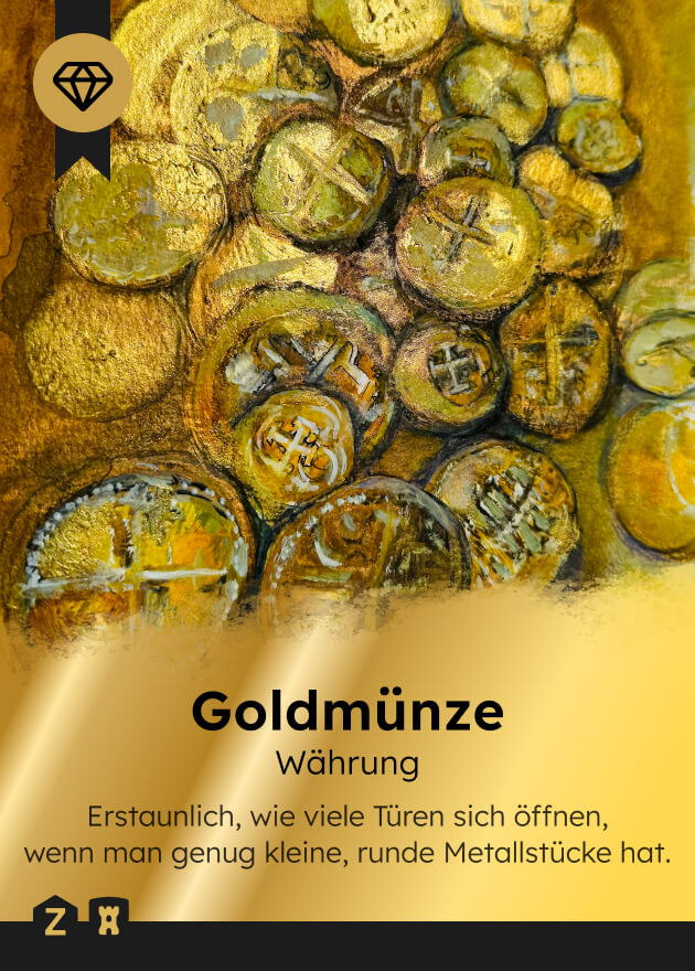 Zyronia PnP Spielkarte Goldmünze 2600 Vorderseite - Beate Graßhoff